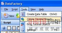 点击Tools Create Tutorial Objects